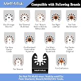 Meff-Mluk Titanium Oscillating Saw Blades 15Pcs Universal Multi Tool Kit view 6