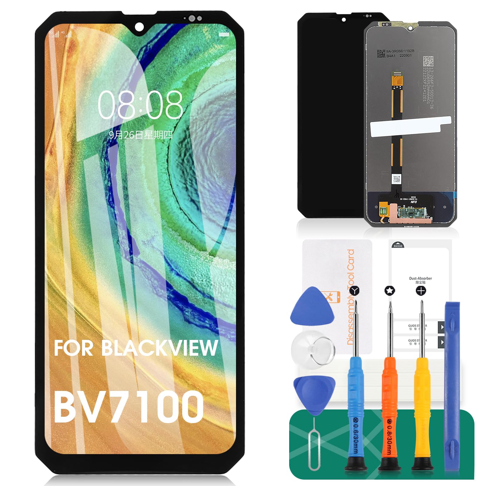 For Blackview BV7100 Screen Replacement For Blackview BV7100 LCD Display For Blackview BV7100 Touch Screen Digitizer Assembly Repair Kits(Black)