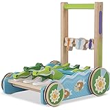 Melissa & Doug First Play Chomp and Clack Alligator Wooden Push Toy and Activity Walker