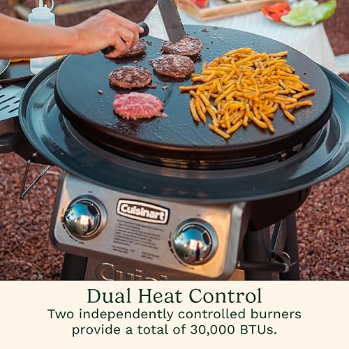 Cuisinart 360° Griddle Outdoor Cooking Center, 22” Round Flat Top