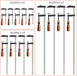 VonHaus 13pcs Wood Clamps Quick Grip F Clamps 300/600/150mm Heavy Duty view 3