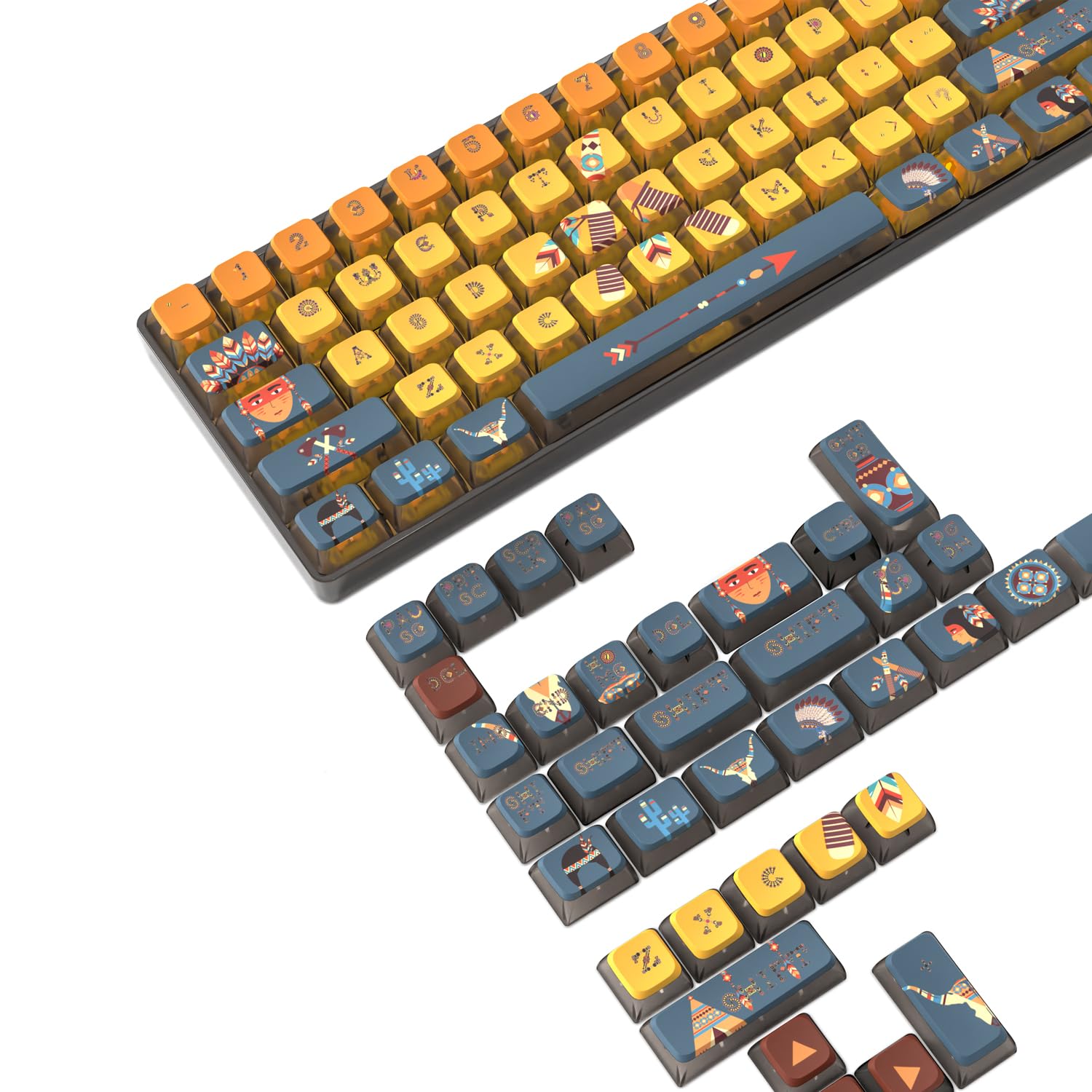 120 Key PBT Pudding Keycap Set ASA Profile with