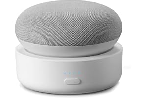 GGMM Portable Battery Base for Google Nest Mini 2, N2 10000mAh Nest Mini 2 Rechargeable Charger Batteries, Electric Stand, Docks, White(Nest Mini or Charge Cord not Included)