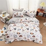 Loussiesd Reversible Duvet Cover Set Double Pug Husky Corgi Bedding view 4