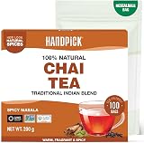 HANDPICK Masala Chai Tea Bags India 100 Count Strong Aromatic Spices