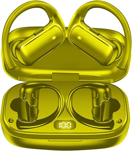 Open Ear Headphones Bluetooth Ear Buds 80Hrs Playtime Wireless Earbuds Earhooks Ipx7 Waterproof Touch Control Air Conduction Sport Headsets Bluetooth - View #3