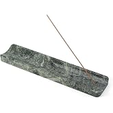 Koville Marble Incense Holder, Incense Holder for Sticks, Incense Sticks Holder Ash Catcher for Meditation Yoga SPA, Natural Stone Incense Burner, Home Table Decor (Verde Alpi)