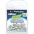 HI-SEAS Grand Slam Aluminum Fishing Line Crimp Sleeves - Retail Pack, Durable and Strong Crimps for Monofilament 40lb Test up to 600lb Test for Saltwater Fishing Leaders