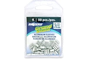 HI-SEAS Grand Slam Aluminum Fishing Line Crimp Sleeves - Retail Pack, Durable and Strong Crimps for Monofilament 40lb Test up to 600lb Test for Saltwater Fishing Leaders