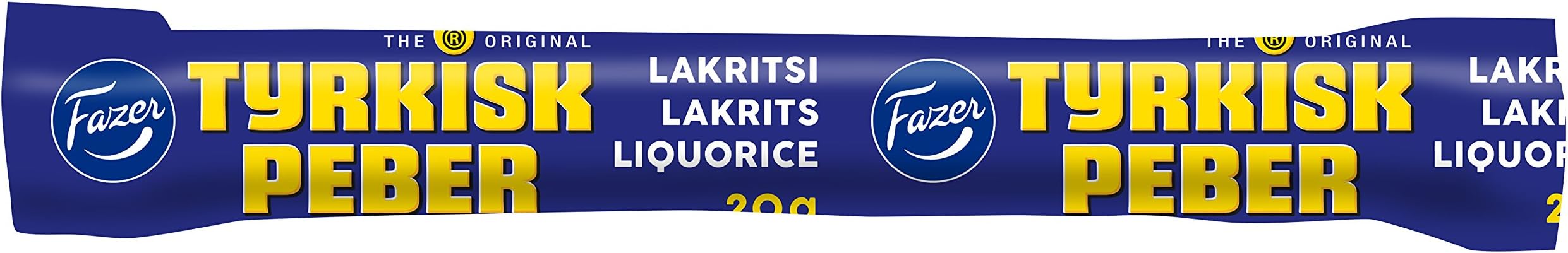 10 Sticks X 20g of Fazer Tyrkisk Peber Filled Finnish Licorice Candy Sweets