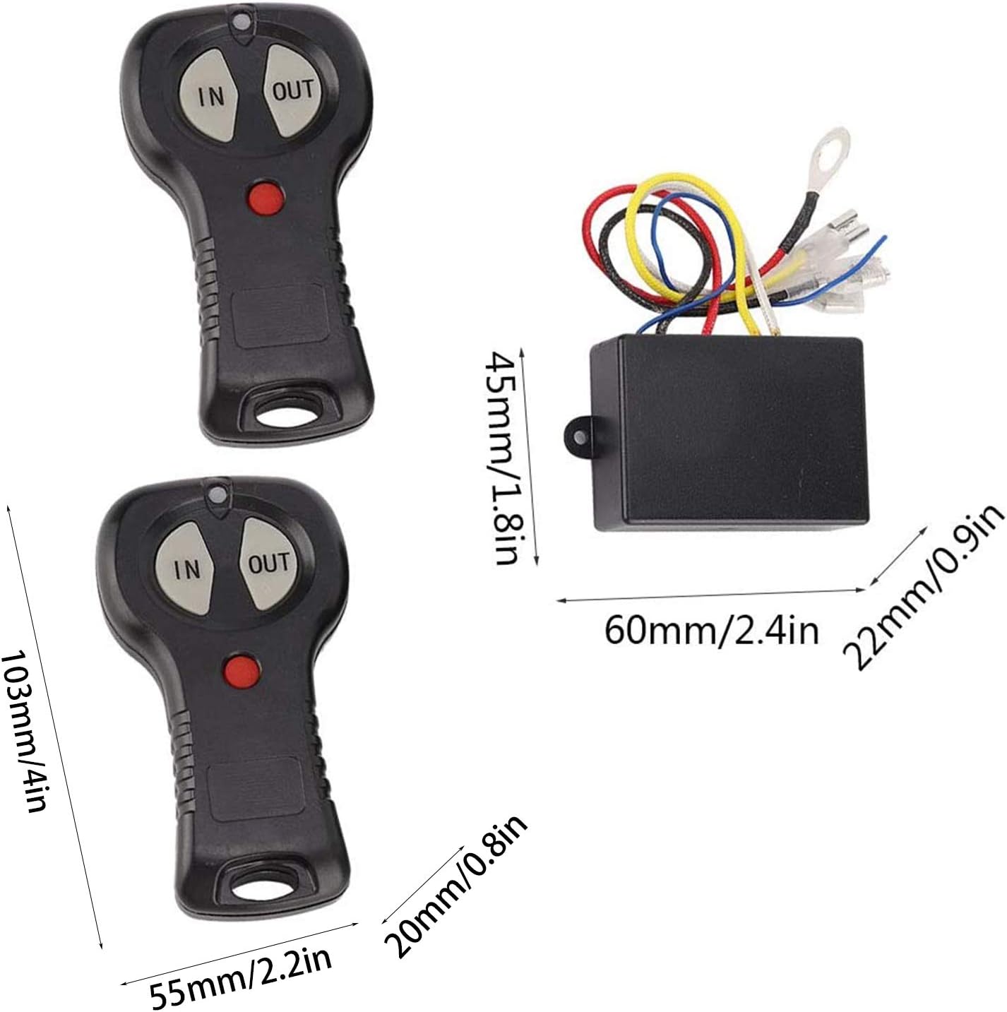 TYT 12V Wireless Winch Remote Control Kit Universal Hand Switch for ATV UTV Trailer Truck 2pcs