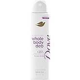 Dove Whole Body Deo Alcohol Free Deodorant Spray for Women 72-hour odor control Lavender Bloom 4 oz
