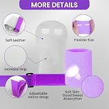 FINGER TEN Gymnastics Hand Grips Wristbands for Women Girls Purple S view 2