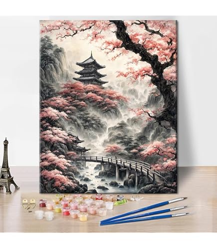 Amazon.com: TUMOVO Japanese Temple Paint by Number Kits for Adults