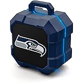 SOAR NFL Shockbox LED Wireless Bluetooth Speaker - Water Resistant IPX4, 5.0 Bluetooth with Over 5 Hours of Play Time - Small Portable Speaker - Officially Licensed NFL, Perfect Home & Outdoor Speaker