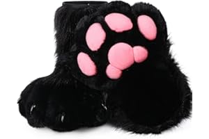 BNLIDES Cosplay Animal Cat Wolf Dog Fox Fursuit Feet Paw Claw Shoes Furry Boots Costume Accessories for Adult