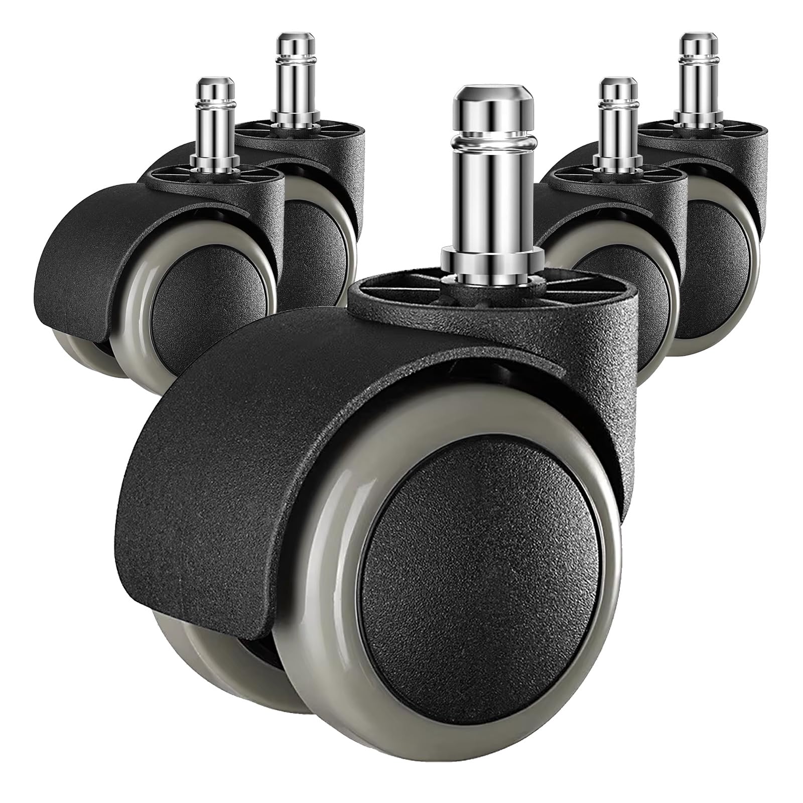 YIOVVOM Wheels for Chair, 11mm Universal Rollers for Office & Gaming Chairs, BIFMA & RoHS Certified