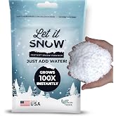 Instant Fake Snow for Slime Made in USA Safe &amp; Easy Artificial Snow Powder | Create Instant Snow Crafts for Christmas Decorations, Slime Making, Photography Props, etc., Makes 1 Gallon, Made in the USA