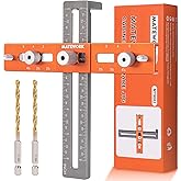 Cabinet Hardware Jig, Cabinet Handle Template, Cabinet Installation Tools With Adjustable Knob,Punch Locator Precision Woodworking Drill Guide For Drawer, Cupboard, Door, File Shelves