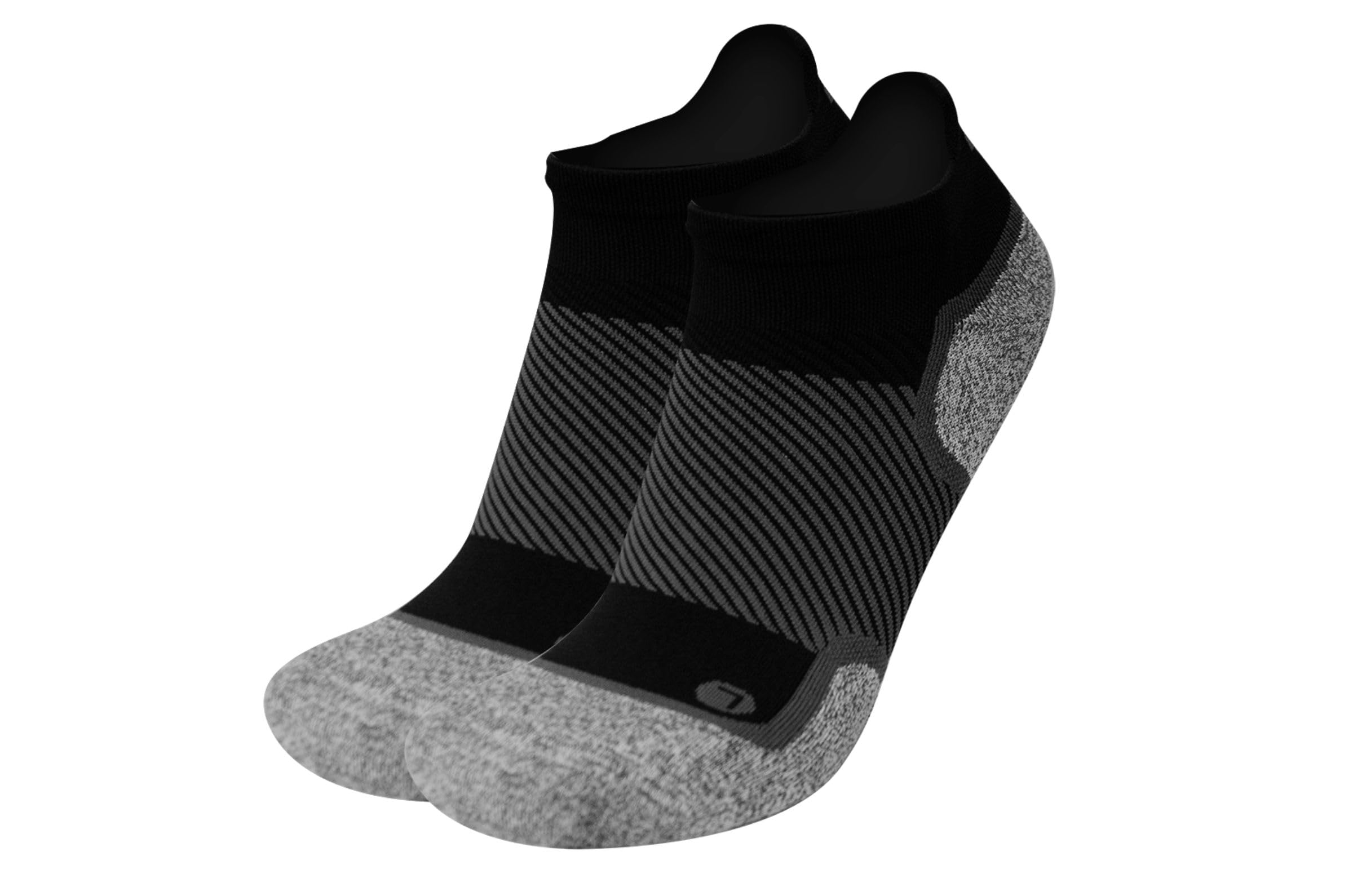 Orthosleeve WC4 Wellness Care Socks, Light Gradient Compression, Soft, Moisture Wicking, No Show Socks, S, Black