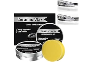 EOIRULA 2PCS Titanium Ceramic Wax Cream, Strong Protection Car Coating Polishing Wax, Auto Car Scratch Repair Remover Paste, Polish Vehicle Paint Care, Lasting Protection Mild Formula Polish With Sponge