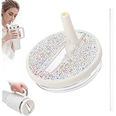 SAVORI Tumbler Flip Straw Lid Replacement fit for Stanley Quencher H2.0, Rhinestone 30 oz Leak Proof Lid for Stanley Tumbler, Non Spill Lids for Stanley Cup
