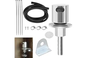 KINTLE Remote Mount Vent Valve w/Fuel Line Kit for Fuel Tanks, 5/16'' Barb Size, External Rollover Check Valve,Tank Vent Line Replacement Part with Fuel Line and Hard-ware