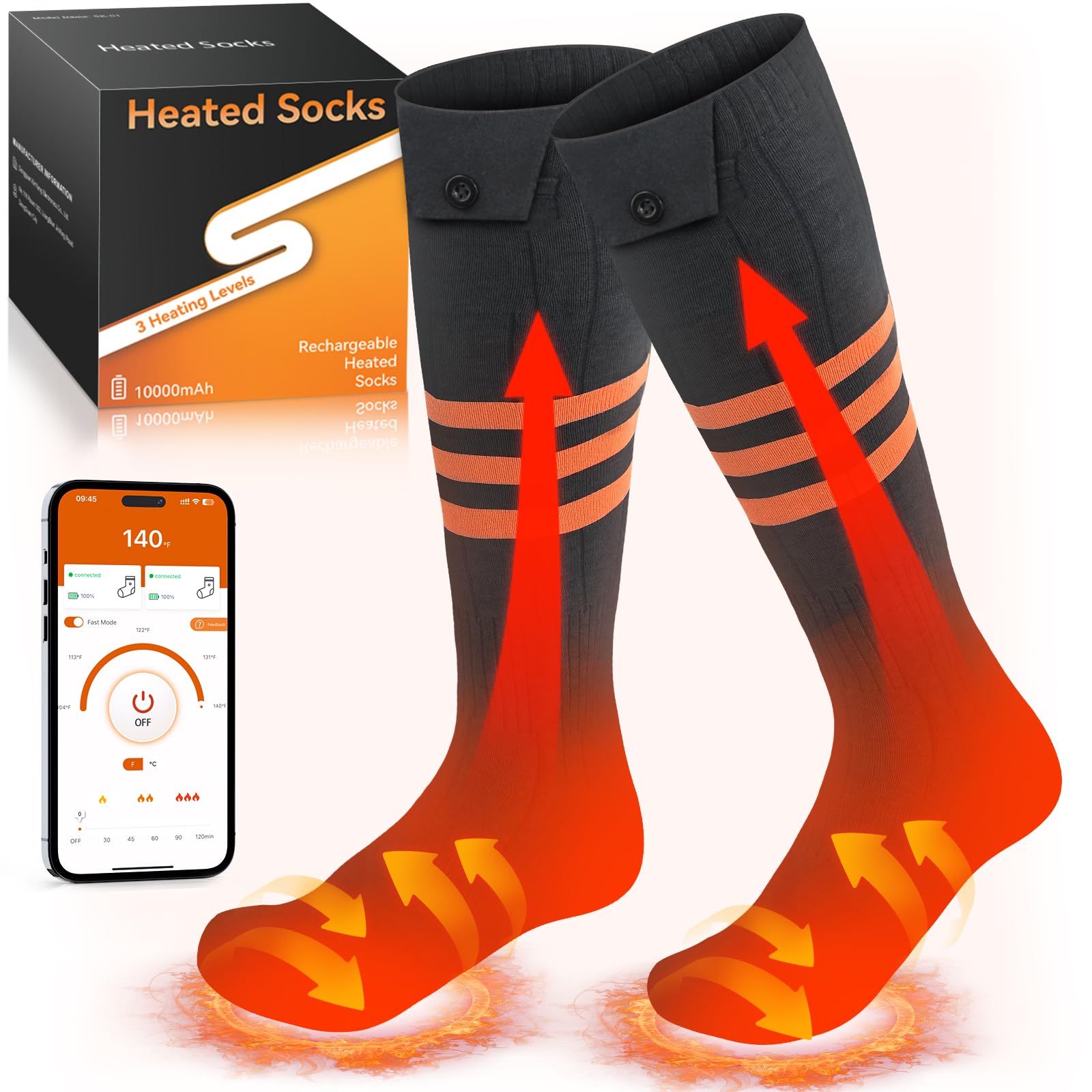 Photo 1 of *MISSING PARTS*
Heated Socks for Men Women, Upgraded Rechargeable Electric Heated Socks Up to 10 Hours, Washable Winter Foot Warmer Socks for Outdoor Camping Skiing Hunting Hiking