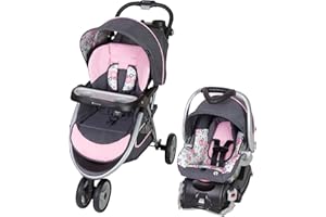 Baby Trend Skyview Stroller Travel System with EZ Flex-Loc Infant Car Seat, Flora