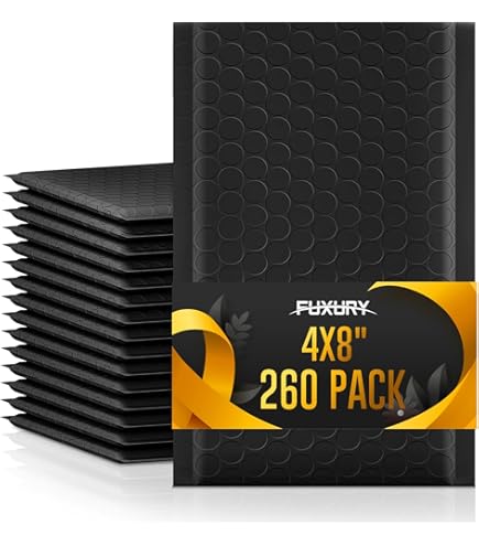 Dyforce Lot De 50 Enveloppes à Bulles Noires Perles #0 - 15x23 Cm (6x9 In) - Emballage Léger Auto-Adhésif Ultra-Résistant