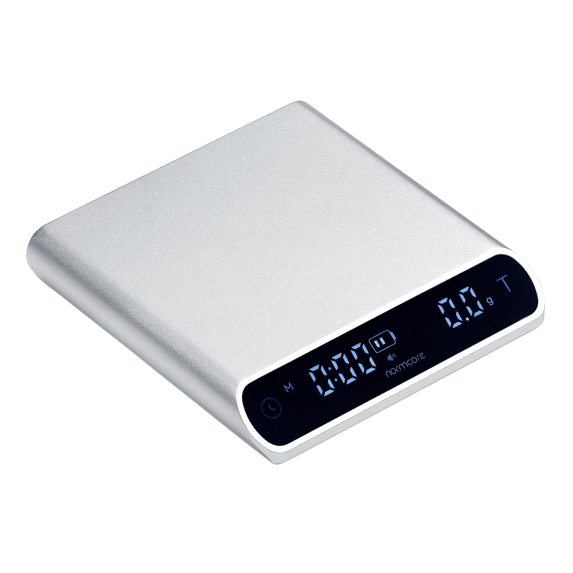 Photo 1 of Normcore Pocket Coffee Scale V3, Barista Scale with Timer, Pour Over Drip Espresso Scale, Anodized Aluminum Body with Back-Lit LCD Display, Silver