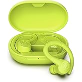 JLab Go Air Sport True Wireless Earbuds, Yellow, Featuring C3 Clear Calling, Secure Earhook Sport Design, 35+ Hour Bluetooth Playtime, and 3 EQ Sound Settings