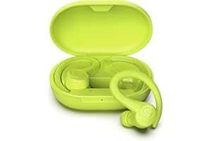 JLab Go Air Sport True Wireless Earbuds, Yellow, Featuring C3 Clear Calling, Secure Earhook Sport Design, 35+ Hour Bluetooth Playtime, and 3 EQ Sound Settings