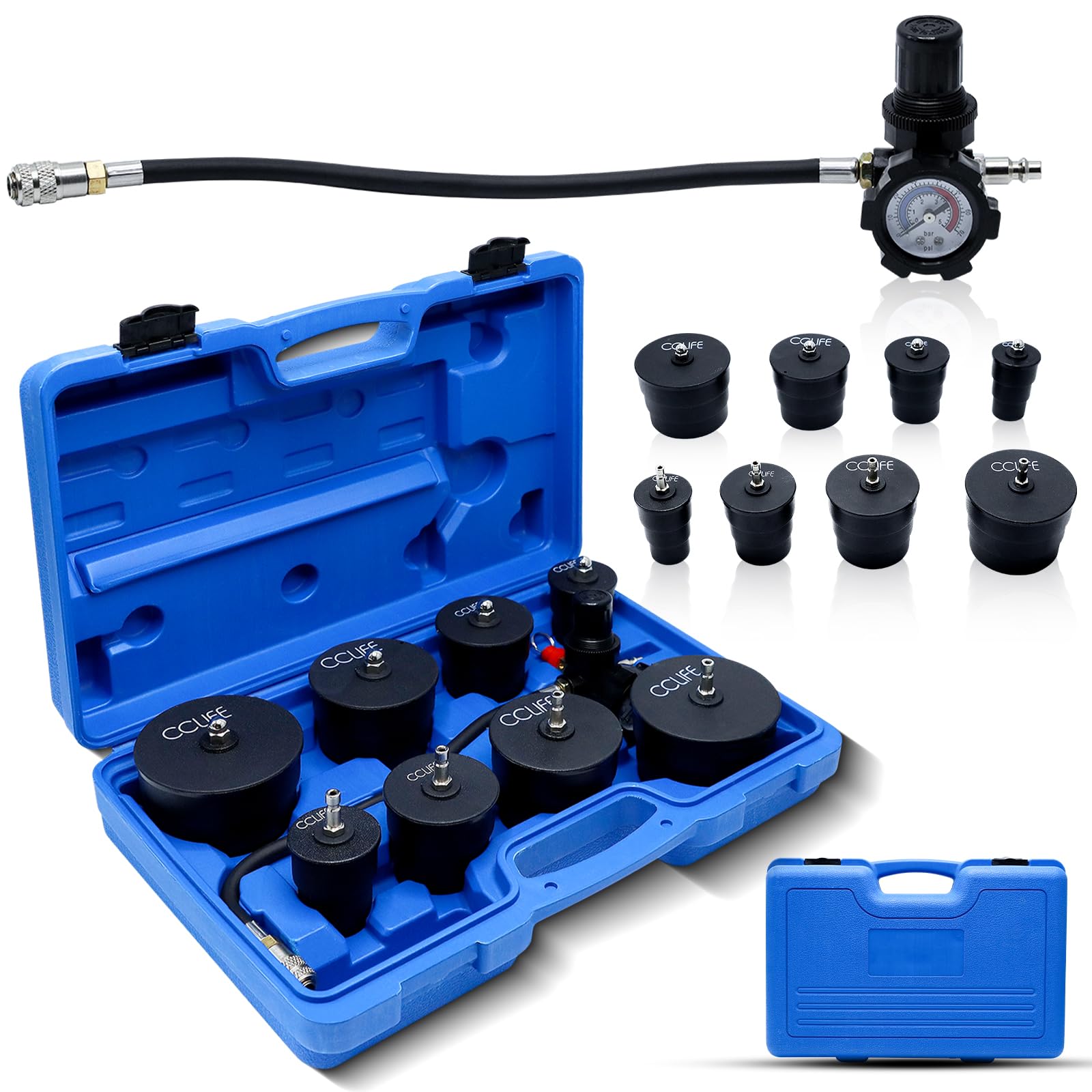 CCLIFE 9pcs Turbo Air System Test Kit Testing Tool for Turbocharger Systems