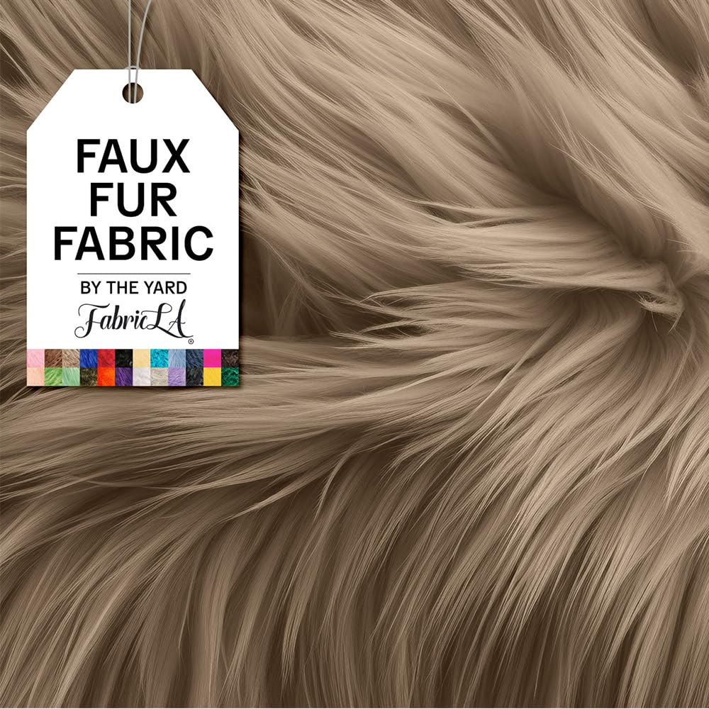 FabricLA Faux Fur Fabric by The Yard - Artificial