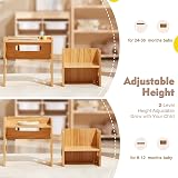 FUNLIO Montessori Table & Chair Set, Height Adjustable, Solid Wood, 1-3 Years view 2
