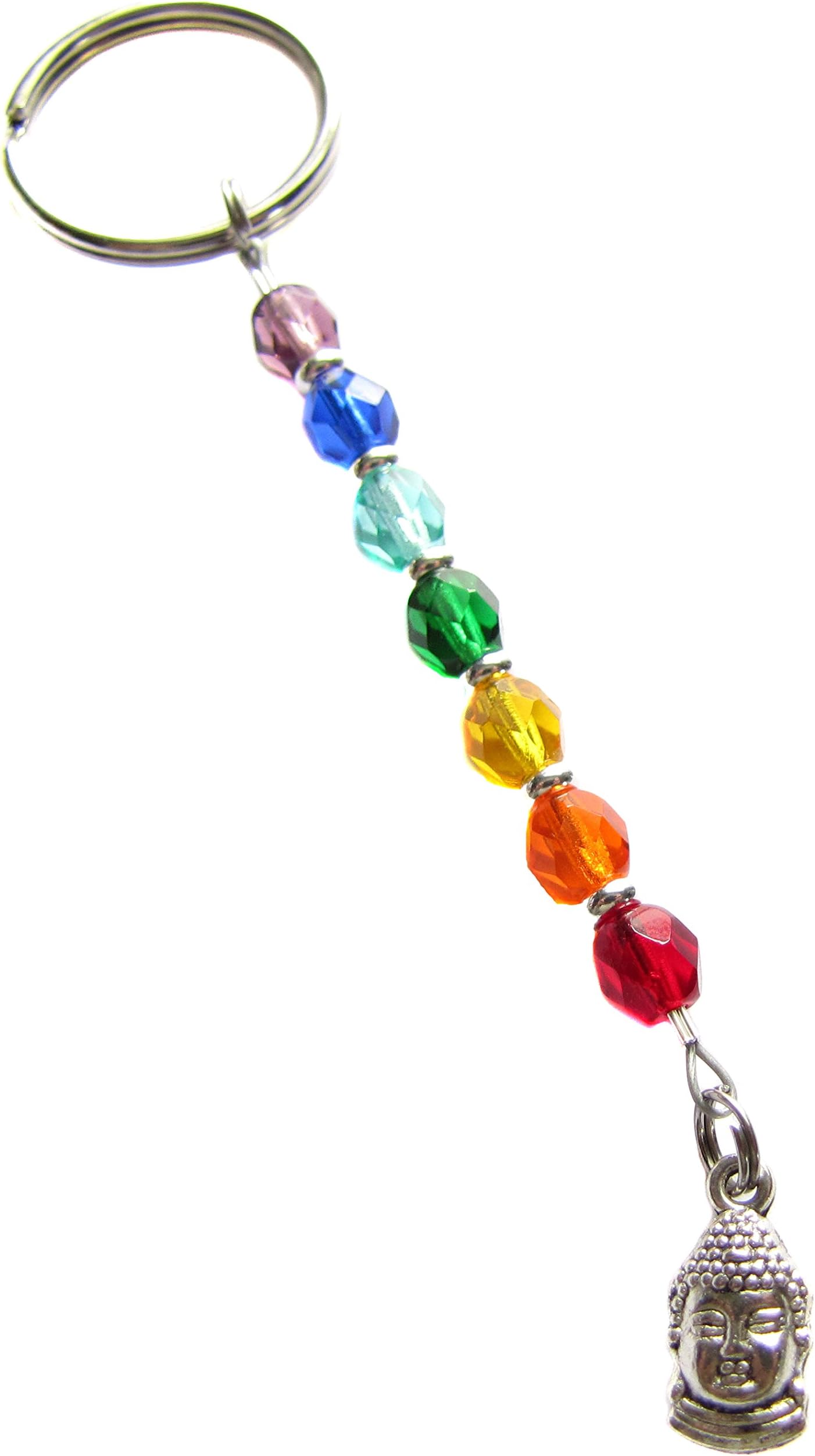 Seven Chakra Buddha Charm Healing Zen Reiki Yoga Meditation Key Chain Bag Charm