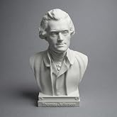 otdlle US President Founding Fathers Bust Head Sculpture Historical Statue Collectible Figurine Desk Table Top Memorabilia Home Decor (Thomas Jefferson, 4" Hx2.5 Wx2 D)