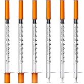 U-100 Insulin Syringes 1ml 31G 1/4 Inch (6mm) with Needle, Individually Wrapped, Pack of 100