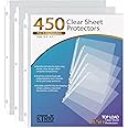 KTRIO Sheet Protectors 8.5 x 11 inch, Clear Page Protector for 3 Ring Binder, Plastic Sleeves for Binders, Top Loading Paper Sheets Document Sleeve Letter Size, Office & Home, 450 Pack