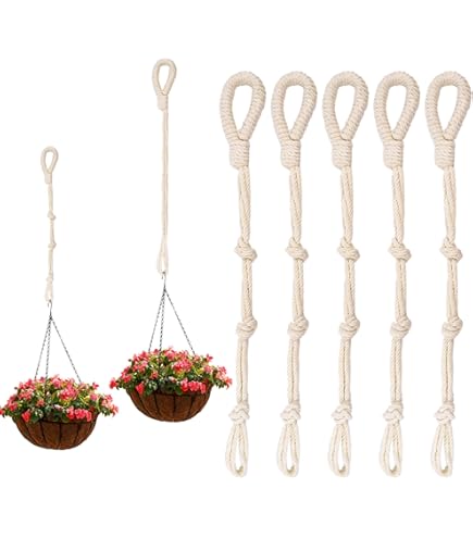 Extensor De Cuerda Para Plantas Colgantes - Maceteros De Macramé Ajustables Para Interior Y Exterior