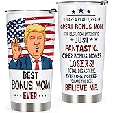 AREOK Best Bonus Mom Gifts from Daughter Son - Birthday Gifts for Bonus Step Mom Stepmom, 20 OZ Stainless Steel Insulated Travel Coffee Tumbler Cup