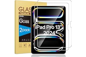 SPARIN Screen Protector for iPad Pro 13 inch M4 7th Generation(2024 Released), 2 Pack HD Clear 9H Tempered Glass Film with Face ID & Apple Pencil Pro Compatible, High Sensitivity Case Friendly