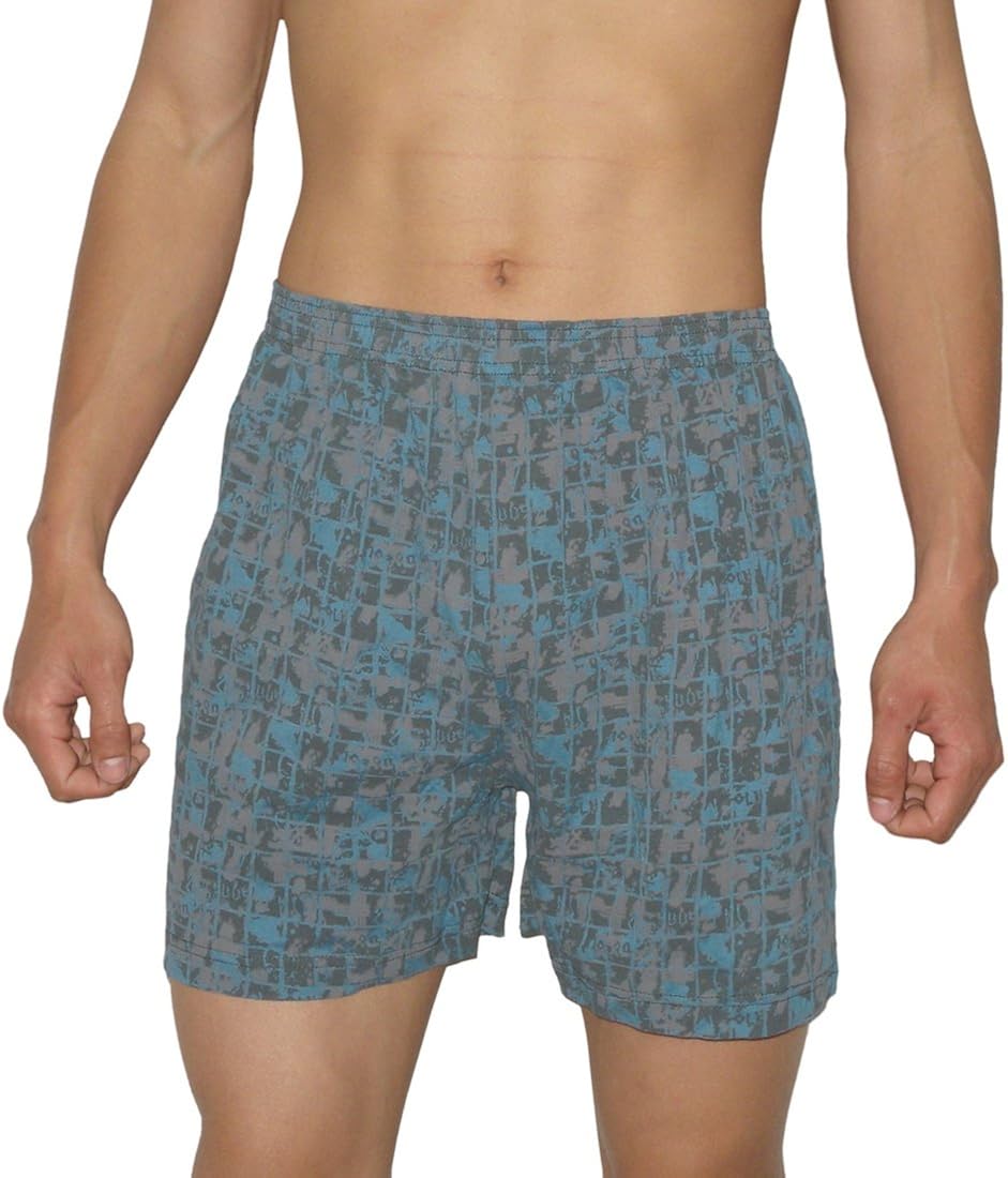 Mens Relaxed Fit Fine knit Boxer Trunks / Underwear Briefs (Size L) at Amazon Men’s Clothing store