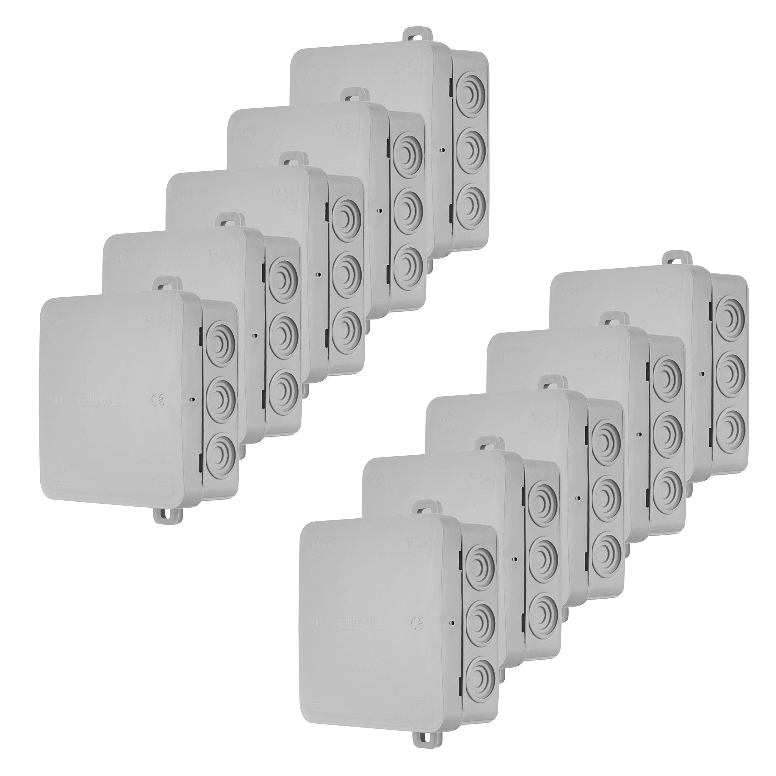 Rev Ritter IP54 0518428555 Junction Box 85 x 85 mm Without Terminal Strip 10-Piece Set