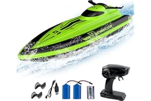 TALGIC RC Boat for Adults & Kids, Remote Control Boat for PoolS & LakeS & River, Speed up to 10+ MPH, Self-Righting Design, 2 Batteries Speed Racing Boat