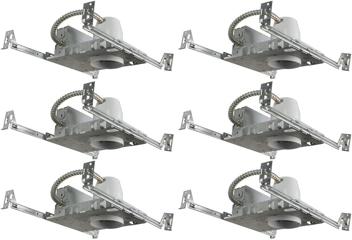 3" LED New Construction IC Rated Housing LED Recessed Lighting 6 Pack