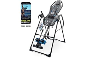 Teeter FitSpine X3 Inversion Table w/ Accessories for Back Pain Relief, Deluxe Easy-Reach Ankle Lock, FDA Registered, UL Safety Certified, 300 lb Capacity, Designed & Patented in USA