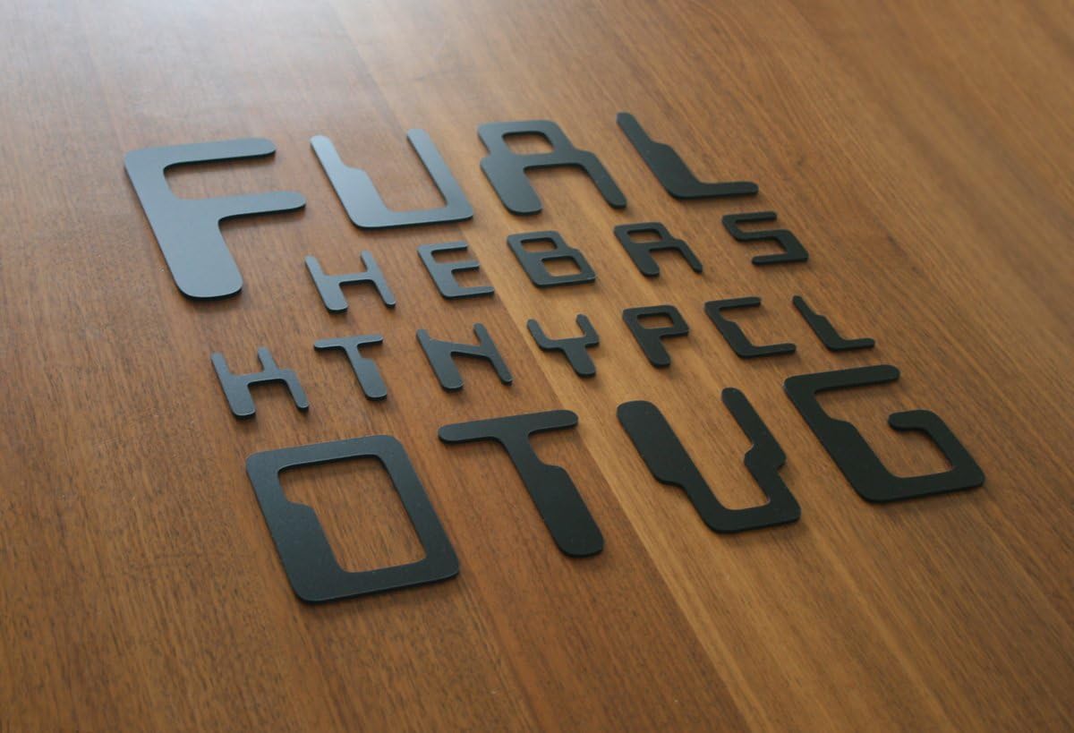 Acrylic Letters Cyber - Home Office Custom Logo Name Plaque Sign - Black White Gold Silver