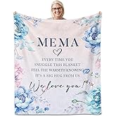 ACGMVCO Mema Gifts, Gifts for Mema, Mema Blanket 60" x 50", Mema Gifts for Mother's Day, Birthday Gifts for Mema, Mema Gifts for Grandma, Mema Gifts from Grandkids, Mema Gifts for Christmas